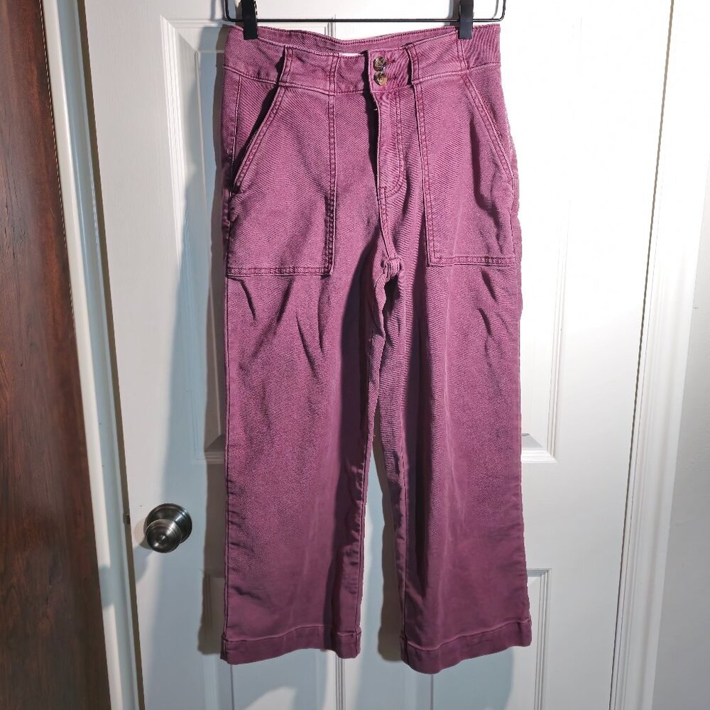 Women's High Rise, Wide Leg, Ankle Pant, 6 Short